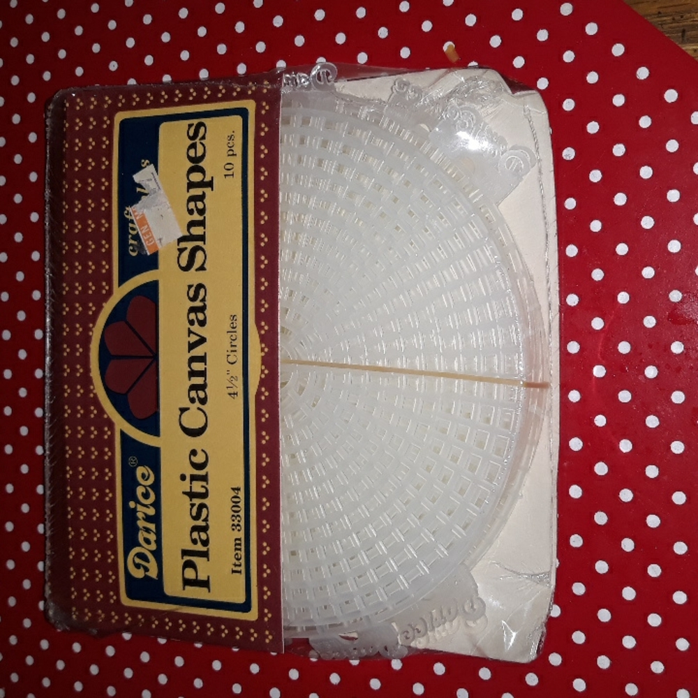 Vintage Plastic Canvas Shapes for Needlepoint still in original 1988 packaging.